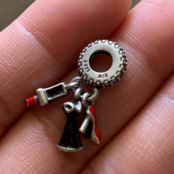 RETIRED Pandora Glamour Trio Dangle Charm - Picture 3 of 8